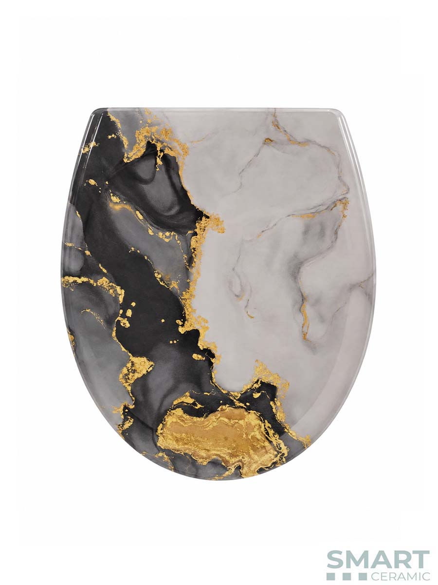 Wc daska duroplast softclose Colorit Sivo/Zlatna Wc daska duroplast softclose Colorit Sivo/Zlatna