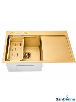 Inox sudopera oceđivač HD7850R Zlatna komplet SanDonna