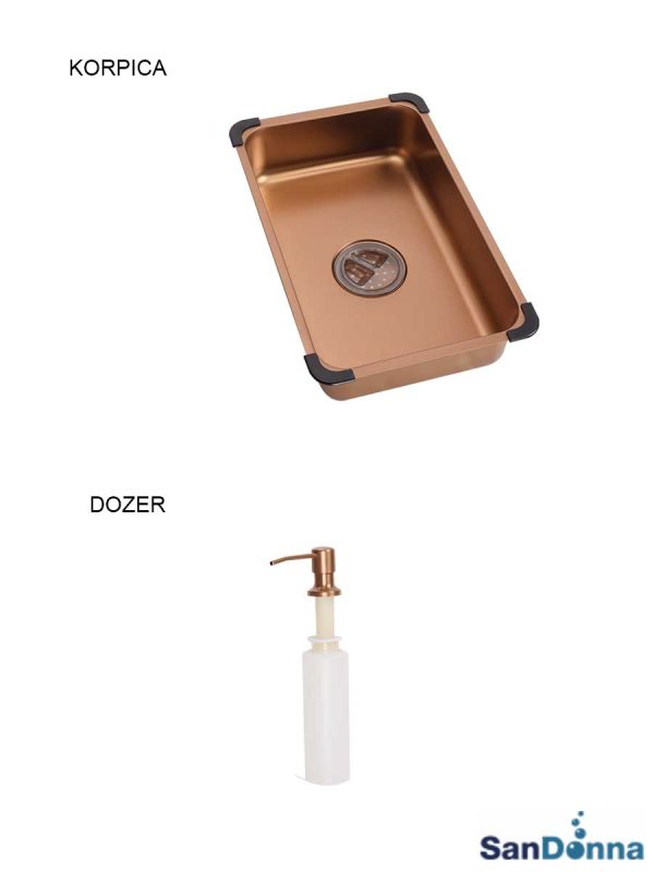 Inox sudopera HD4050R Koper komplet SanDonna-3