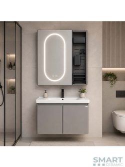 Led ogledalo sa ormarićem Riva 80cm PVC-2