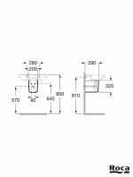 Polustub za lavabo Debba Roca A337991000-3