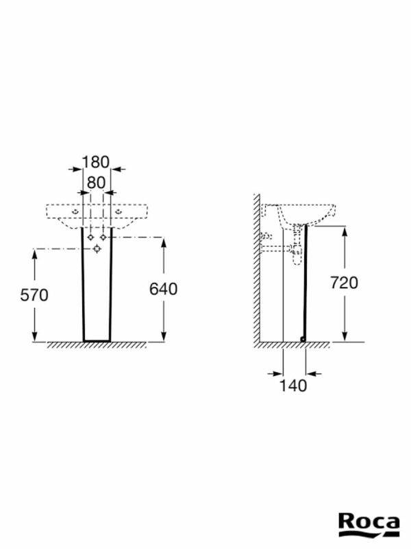 Stub za lavabo Debba Roca A335990000-2
